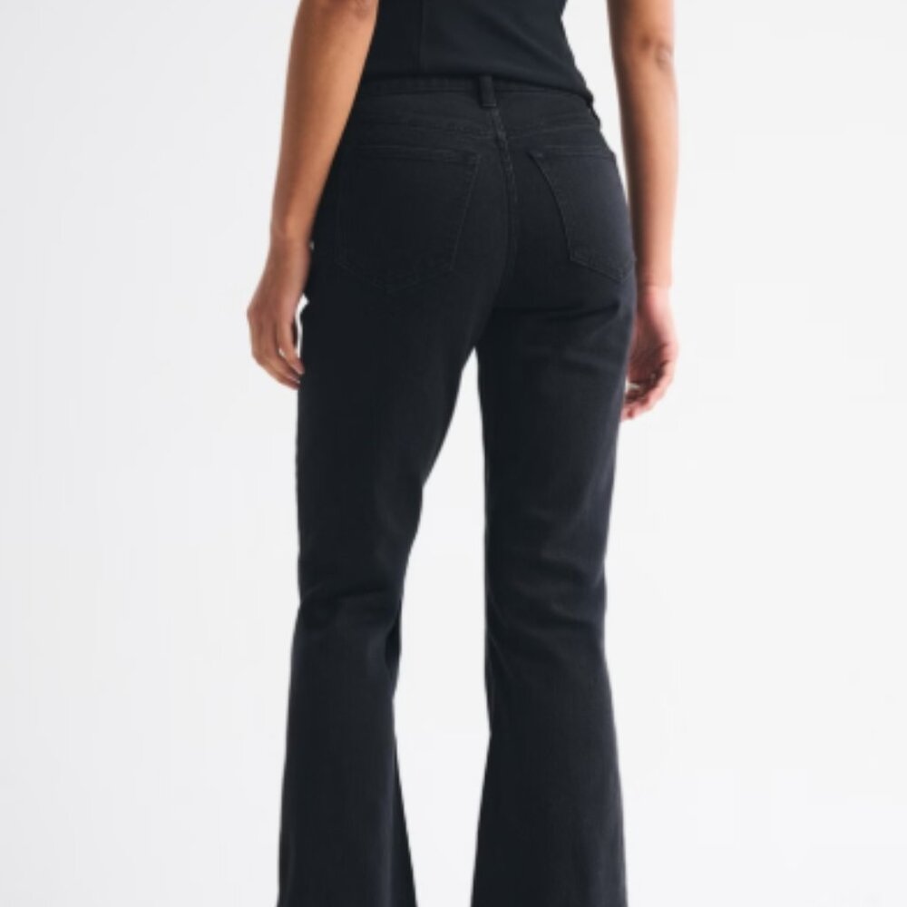 Abercrombie & Fitch Black Flare Leg Jeans 31L long